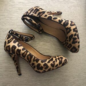 CHARLOTTE OLYMPIA animal print pony hair Size 7
